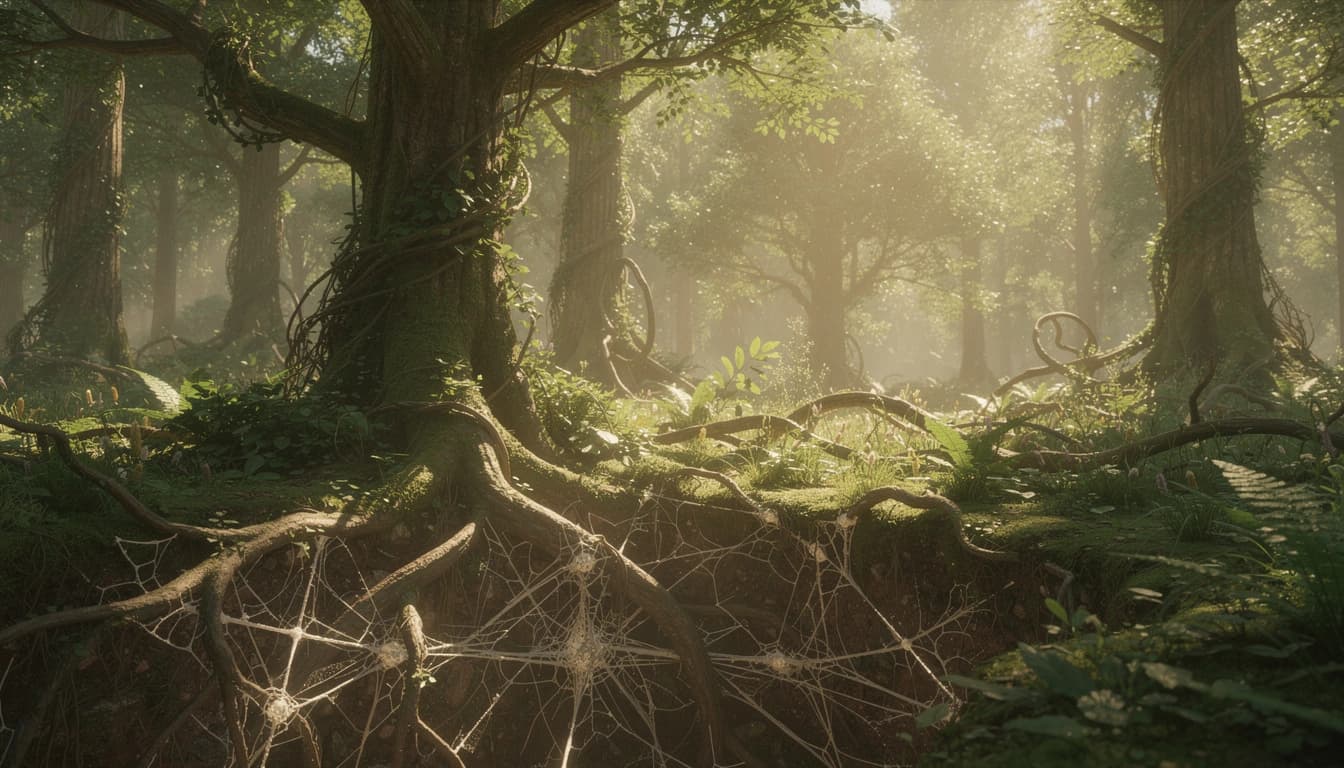 Natural transformation showing seeds growing into plants