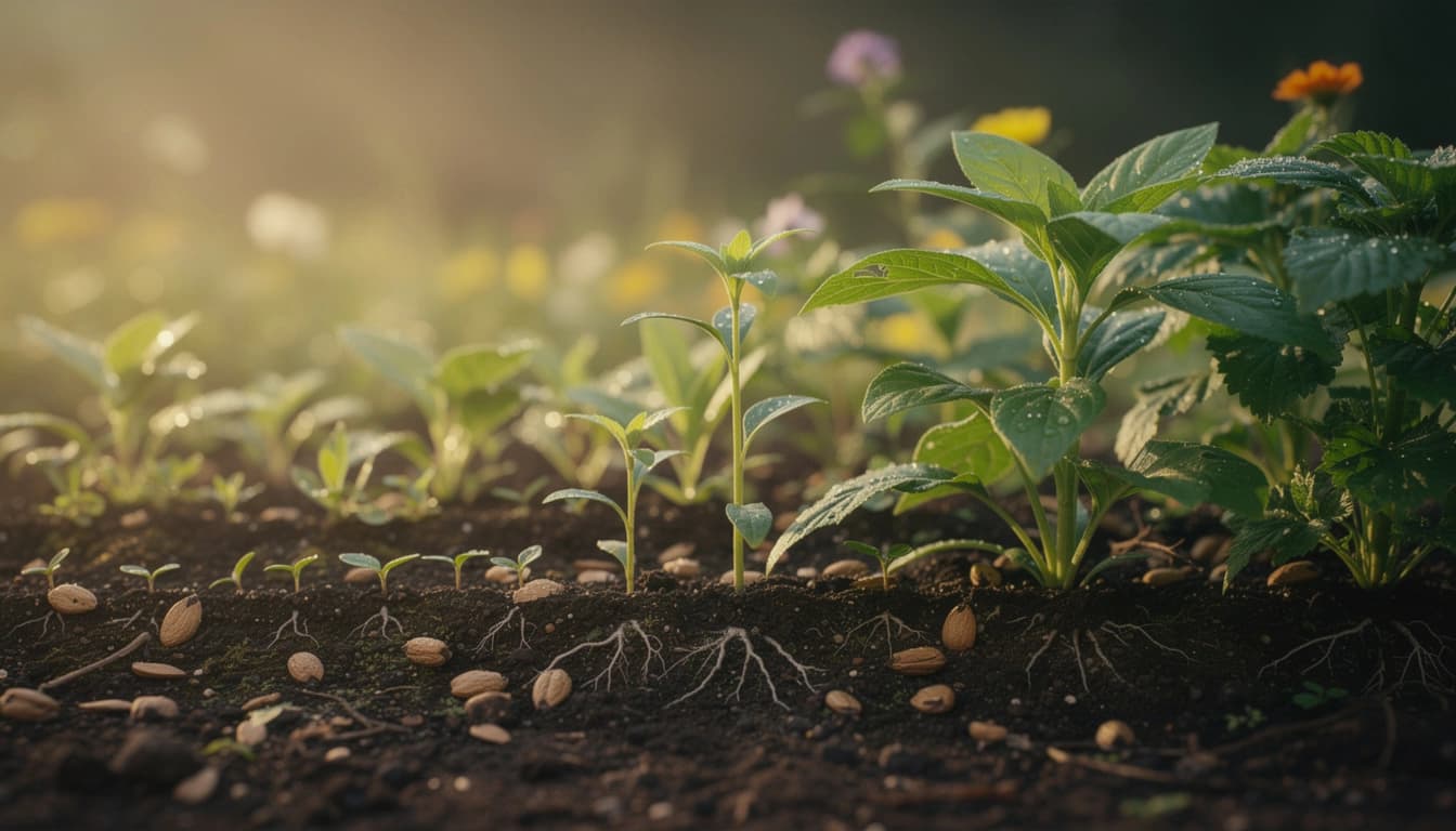 Natural forest ecosystem showing how ideas naturally connect and grow